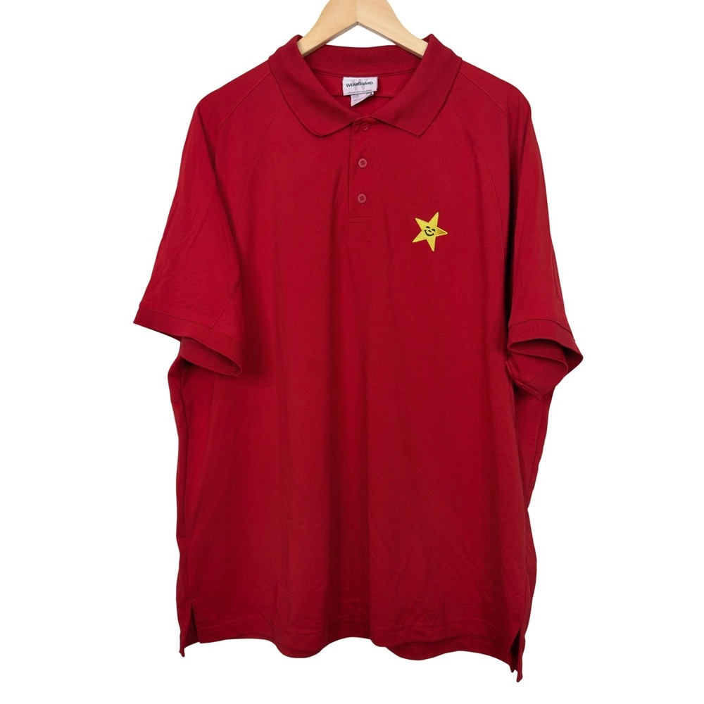 WearGuard‎ Carls Jr Shirt Employee Work Official Uniform Polo Hardees Size L